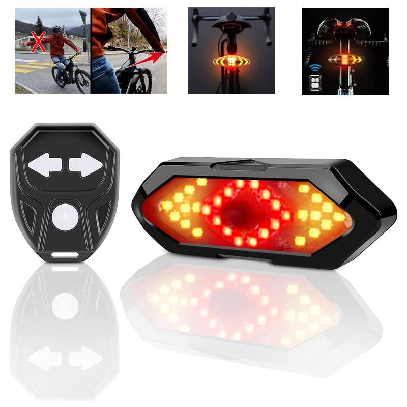 Kit Luci Posteriori Con Frecce Per Bici Elettrica – Telecomando, 5 Modalità, USB Ricaricabile, Impermeabile IPX4